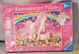 Ravensburger Jigsaw Puzzle Glitter Unicorn Rainbow Michael Searle 100 pc... - $14.80