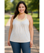 2b Bebe Womens XL White Gold Studded Halter Top Python Foil Sleeveless NWT - €17,16 EUR