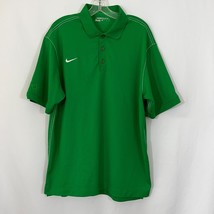 Nike Golf Men&#39;s Shirt Size XL Green Dri-Fit Standard Fit Short Sleeve PCI Logo - £13.42 GBP