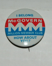 Vintage McGovern Million Member Club Lapel Pin Button How About You - $8.99