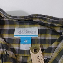 Columbia AM8022 Shirt Men's L Yellow & Gray Pocket Button Down Long Sleeve Shirt image 3
