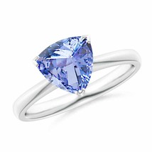 ANGARA Trillion Tanzanite Solitaire Engagement Ring for Women in 14K Solid Gold - £806.70 GBP