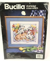 Bucilla Chums Kit Dalmation Puppies Yellow Cat New Cross Stitch 40638 Vt... - £38.10 GBP