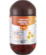 Limitliess Omega 3 fish oil, 2000mg, 30 capsules // Free Shipping  - £31.13 GBP