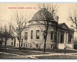 Carnegie Library Building Paxton Illinois IL DB Postcard Y2 - £6.17 GBP