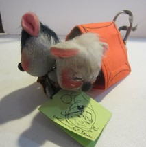 Vintage Annalee  Doll Two in a Tent Happy Camping Mice - $23.70