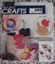 McCall&#39;s 685 Pattern Chicken Kitchen Decorations Uncut Vintage 8505 - £6.25 GBP