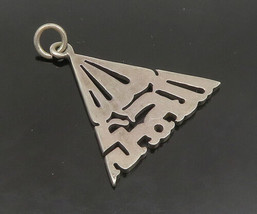 MIDDLE EAST 925 Silver - Vintage Egyptian Pyramid Cutout Pendant - PT19563 - £43.18 GBP