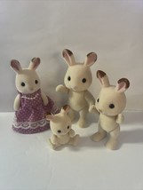 Sylvanian Families Calico Critters - White Rabbit Bunny Family Lot Of 4 - £12.86 GBP