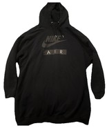 Nike Air Hoodie Sweater Dress Womens MED Black Logo Center Swoosh Side P... - $552.31 MXN