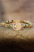 Handmade Tree Shape Beaded Copper Bracelet - $12.02