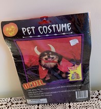 Devil Halloween Pet Costume Dog Cat ONE SIZE Adjustable Fits Most Brand New - £9.55 GBP