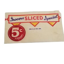Vintage Wax Wrapper Sheet 5 Cent Cheese Deli Wrap Grocery Store Ephemera Ad - $8.94