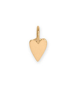 14k Yellow Gold Tiny Heart Charm for Charm Bracelet or Necklace - $66.00