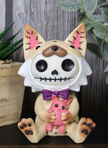 Furry Bones Female Fox Skeleton Fen With Pink Rabbit Doll Figurine Furry... - $19.99