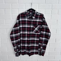 Jackson Hole Yarn Dyed Flannel Shirt Red Black Plaid Mens Large New With... - £13.88 GBP