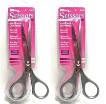 LOT OF 2 Allary Staitionery Lightweight Scissors, 6 Inch, Grey - $7.88