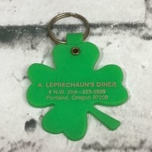 Vintage Key Ring A Leprechauns Diner Advertising Keychain 4 Leaf Clover - £6.19 GBP