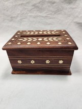 Antique Wood Inlay Cigarette Dispenser - £21.77 GBP