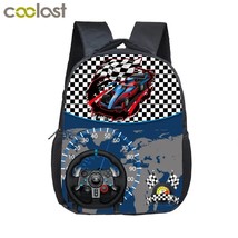12 inch Kids Racing Car Small School Bags Child  Backpa Boys Girls  Bags Childre - £105.26 GBP