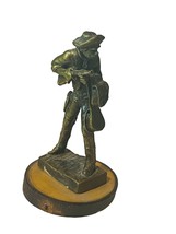 Bank Robber US Mail Postel 1978 Pewter western native figurine sculpture... - $64.35