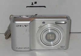 Sony Cyber-shot DSC-S2100 12.1MP Digital Camera - Silver Tested Works - £58.42 GBP