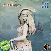 Andrea | Pirate Girls Vol 1 * 35mm and 75mm Dungeons and Dragons Roleplay Miniat - £5.53 GBP