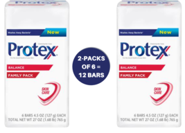 12 Protex Balance Body Soap Bars 2 x 6-Pack - £26.37 GBP