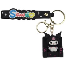 Hello Kitty Kuromi Sitting on a Sofa 2&quot; 3D Character Keychain Color Blac... - $9.55