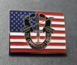ARMY SPECIAL FORCES DE OPPRESSO LIBER LAPEL HAT PIN 1 INCH US USA - $5.74