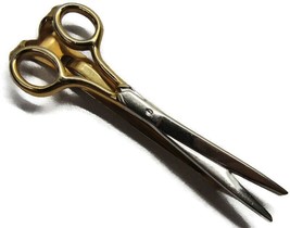 2 1/2&quot; Classic Swank Scissors Silver Tone and Gold Tone Neck Tie Bar - $19.79