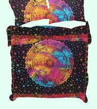 Multi Tie Dye Indian Mandala Horoscope Zodiac Sign Celestial Duvet Cover Queen/T - £30.03 GBP+