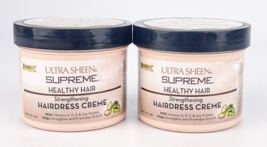 Ultra Sheen Supreme Healthy Hair Strengthening Hairdress Creme 4 Oz Ea Lot Of 2 - £38.00 GBP