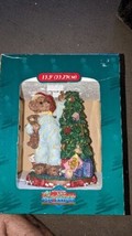 Atico International Christmas Bear And Tree Figurine In Original Box Nice Condit - £30.15 GBP