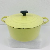 Le Creuset France Dutch Oven B 2 Quart Yellow Enamel Cast Iron Round Coc... - £78.94 GBP