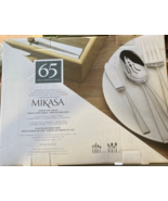 Mikasa Essex Satin 65-Piece Stainless Steel Flatware Set with Wood Caddy - €126,61 EUR