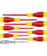 8pcs VDE Power Insulated 1000V Flat Phillips Handle Screwdrivers Set - £25.86 GBP