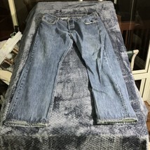 Levis Vintage USA 501-0115 Button Fly Blue Denim Jeans Men&#39;s Size 40x30 - £17.21 GBP