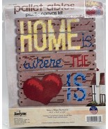 Janlynn Pallet Ables Plastic Canvas Kit Home Is Where The Heart Is Sealed - £12.68 GBP