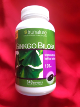 Trunature Ginko Biloba Standarized Herbal Extract 120 Vegetarian Capsules - $37.62