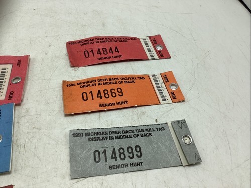 1984 to 1993 Michigan Resident and Senior Deer Tags - Gun & Bow Item image 6