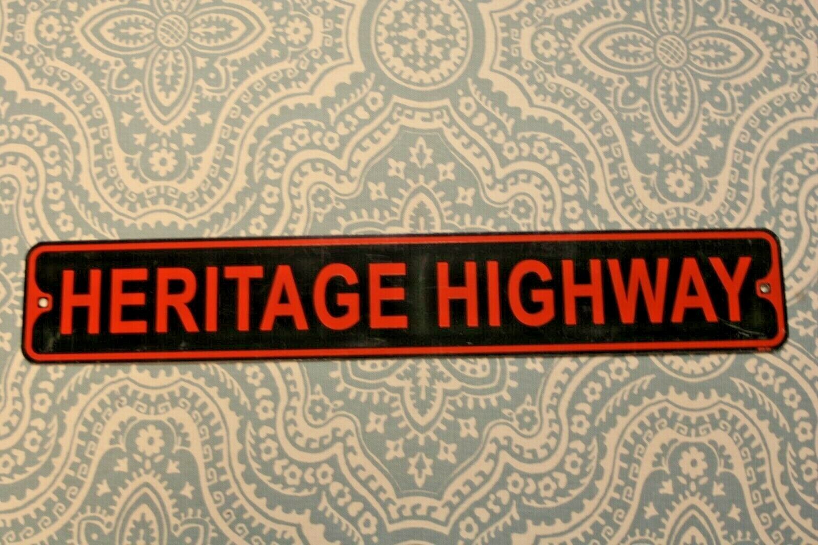 Heritage Highway Aluminum Metal Street Sign 3&quot; x 18&quot; Harley  - $11.85