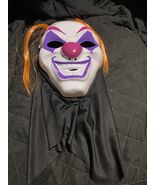 Halloween Hooded Plastic Clown Mask - $8.00