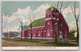 Hoopestown IL Illinois St Anthony&#39;s Church Postcard G41 - $7.95