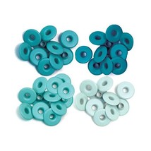 Eyelets We R Memory Keepers Wide Eyelets for Scrapbooking, Aluminum Aqua  - £8.25 GBP