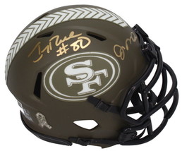 Joe Montana / Jerry Rice Autographed 49ers STS Mini Helmet Fanatics LE 1/24 - £857.73 GBP