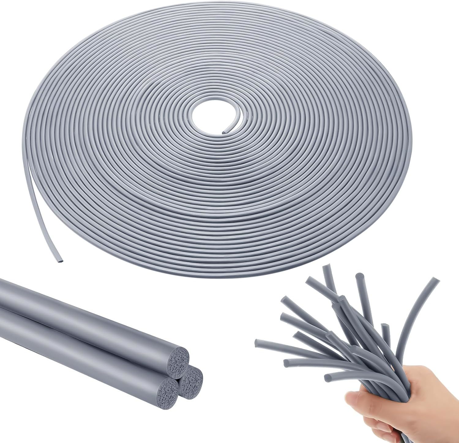 Frienda Backer Rod Foam Rubber Caulk Saver Concrete, Grey,1/8 Inch X 50 Ft - $26.96