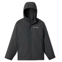 Columbia Youth Omni-tech Watertight Timber Pointe II Hooded Jacket Gray Large - $54.15