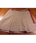 OLD NAVY COSPLAY PLAID SKIRT W/ RED TIE BELT SIZE 2 SI 729 - £12.64 GBP