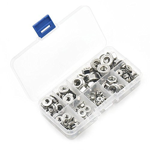 Bluemoona 100 Pcs - lange Nuts Hex Head Metric 304 Stainless Steel Protection M3